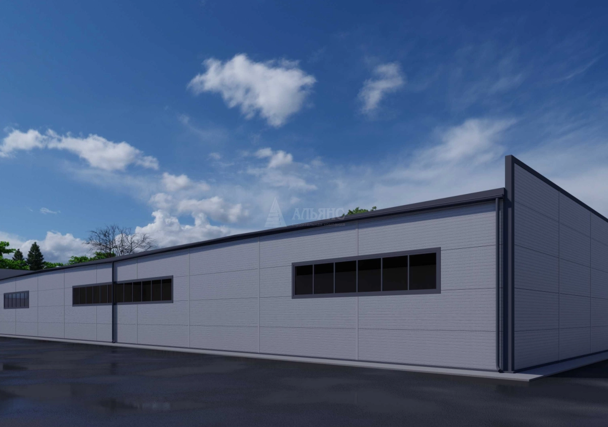 3D визуализация Склад из сэндвич-панелей - фото 4