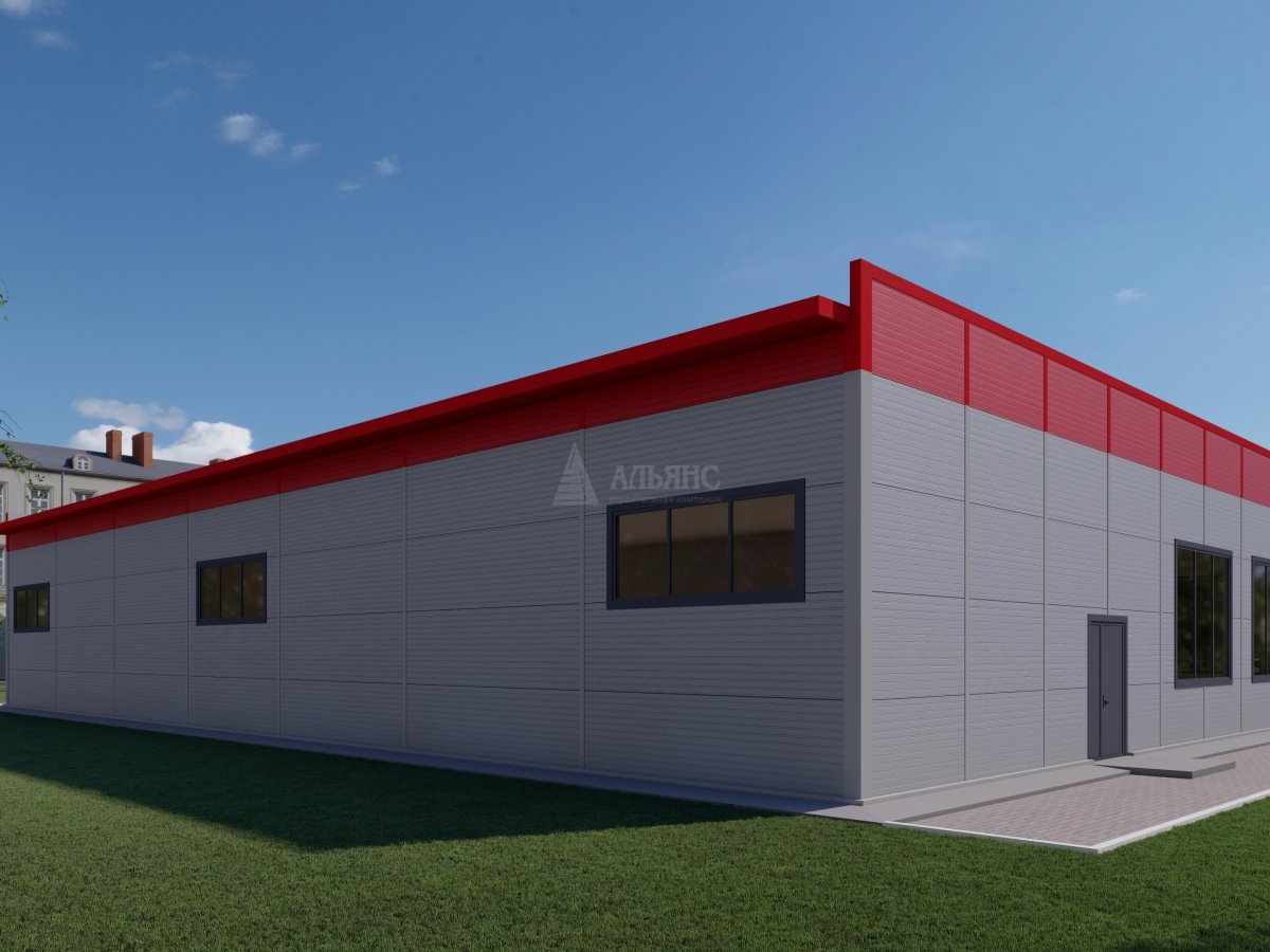 3D визуализация Магазин из сэндвич панелей - фото 3