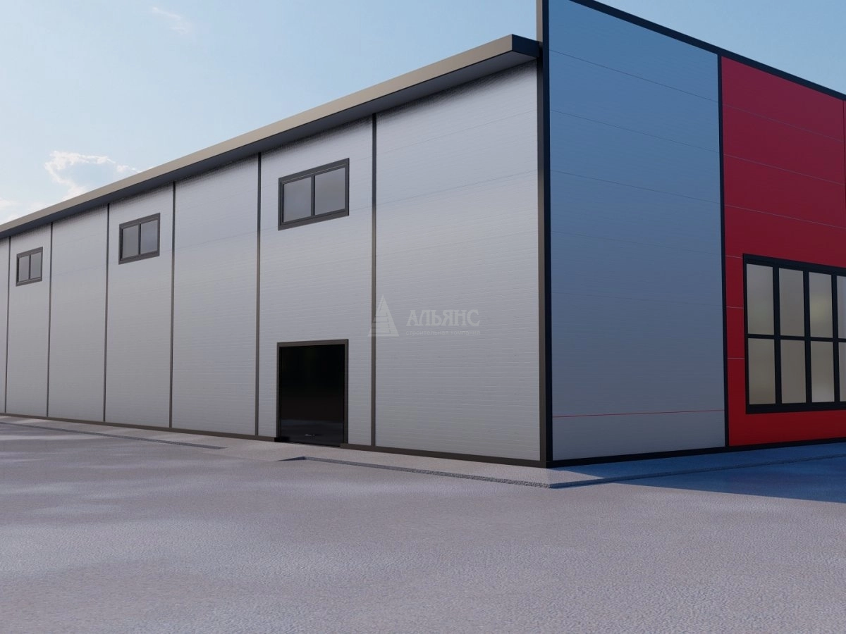 3D визуализация Проект СТО из сэндвич-панелей - фото 7