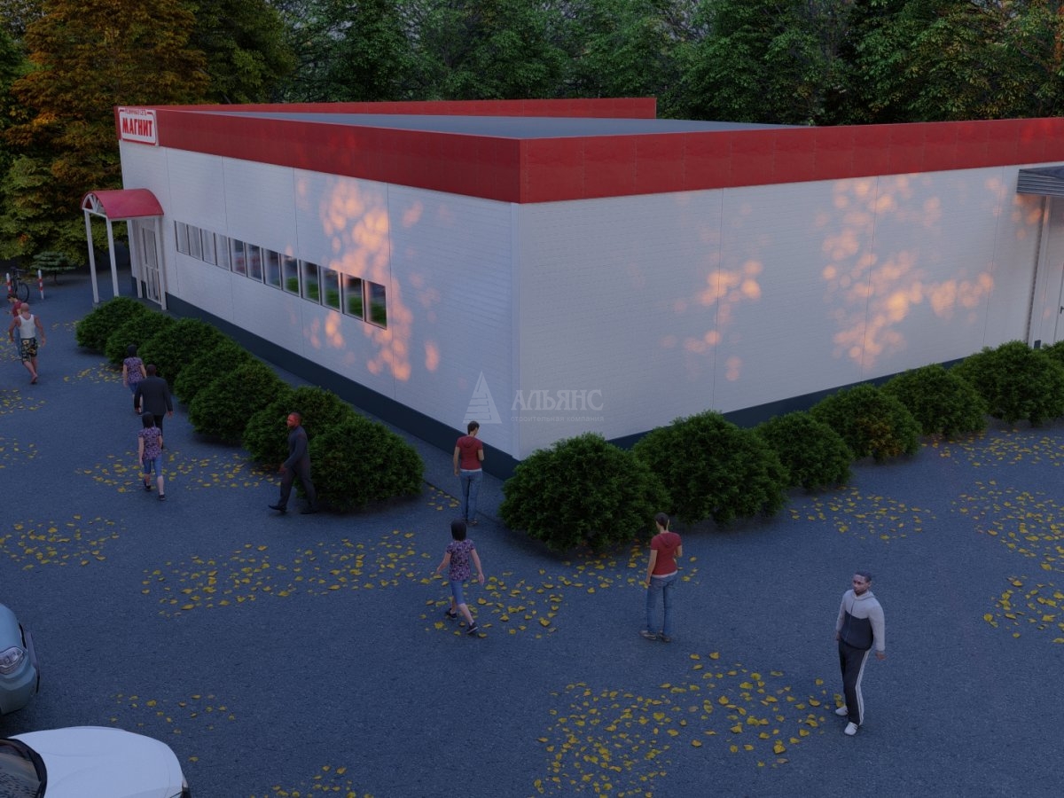 3D визуализация Магазин "Магнит" из сэндвич-панелей - фото 7