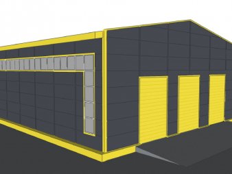 Грузовое СТО из сэндвич-панелей
