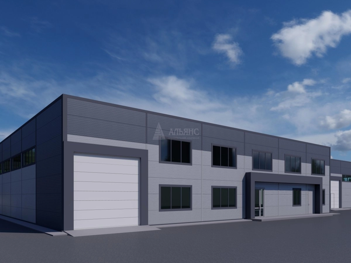 3D визуализация Производственный цех из сэндвич панелей - фото 2