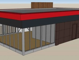 Кафе из сэндвич-панелей