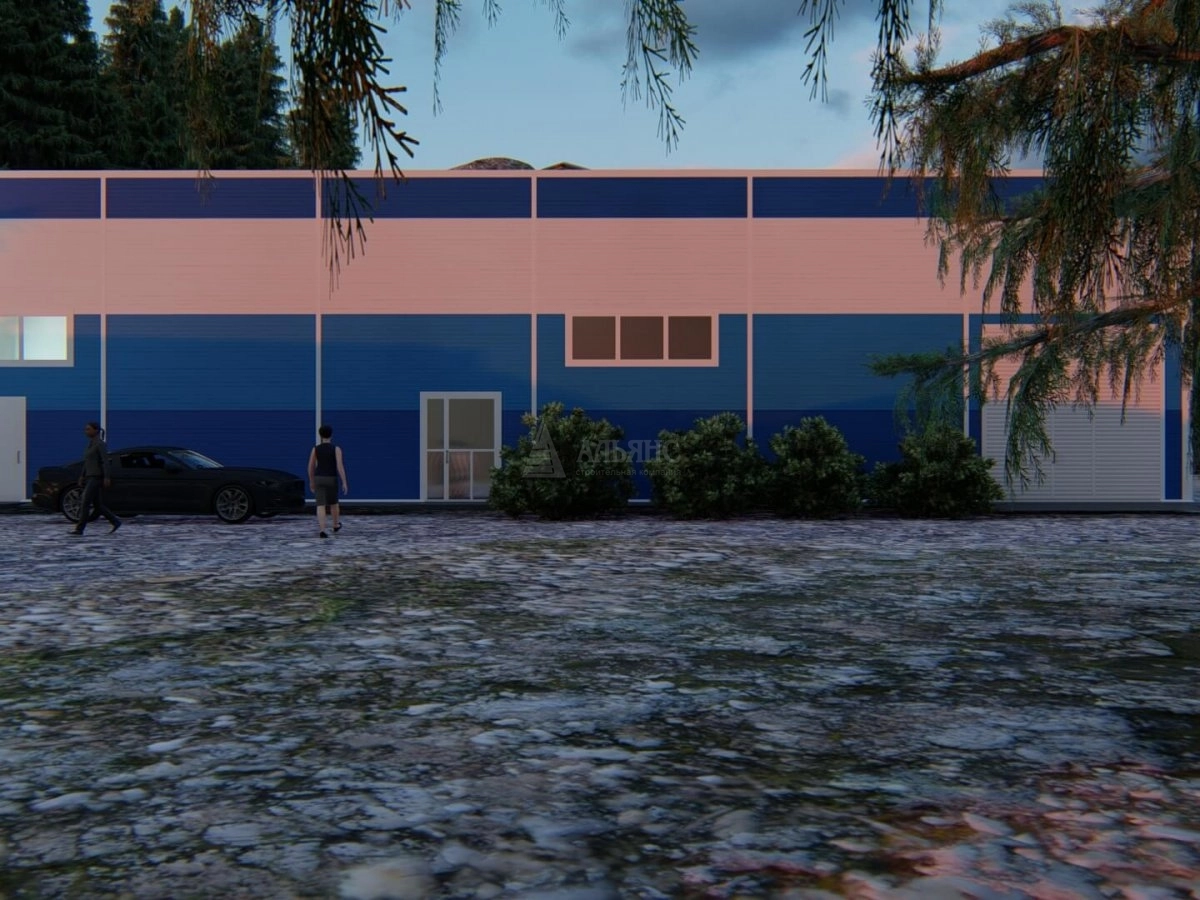 3D визуализация Магазин из сэндвич-панелей - фото 8